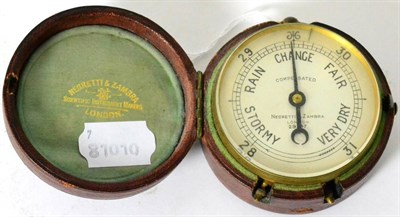 Lot 119 - A Negretti and Zambra pocket barometer