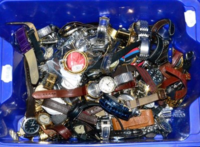 Lot 133 - A large quantity of wristwatches and an elaborate pair case (qty)