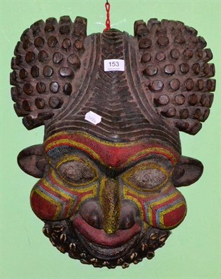 Lot 153 - A Bamileke beaded mask