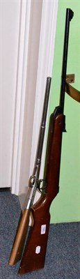 Lot 155 - A Diana Mod.1 .177 calibre break barrel air rifle and a BSA Meteor .22 calibre break barrel air...