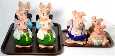 Lot 210 - Two sets of Wade Natwest Pigs