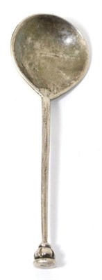 Lot 227 - An Arts and Crafts silver seal top spoon, Guild of Handicraft, London, 1966, with rat tail bowl...