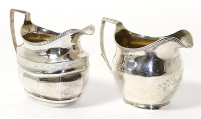 Lot 272 - Two George III silver cream jugs, 8.3ozt