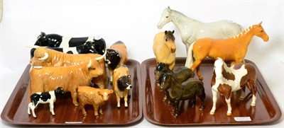 Lot 357 - Beswick Horses Including: 'Huntsman's Horse', model No. 1484, palomino gloss, 'Pinto Pony',...