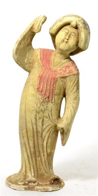 Lot 359 - A Chinese terracotta standing figure of a court lady