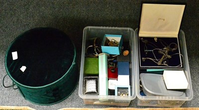 Lot 427 - A large quantity of silver jewellery and costume jewellery (three boxes)