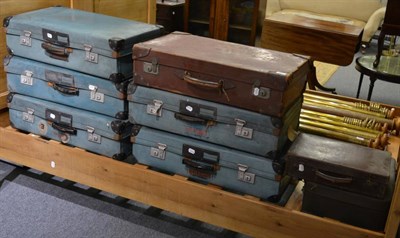 Lot 1041 - A group of eight vintage suitcases