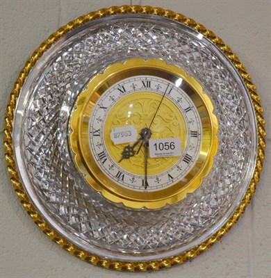 Lot 1056 - A crystal wall clock