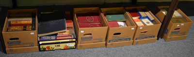 Lot 1075 - A quantity of books in six boxes including Scott's Last Expedition 2 vols 5th edition; Lubbock...