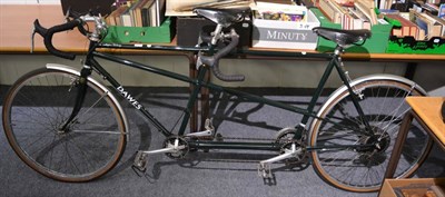 Lot 1076 - A Dawes Super Galaxy Tandem, frame powder crafted British Racing Green, re-built and re-cabled...