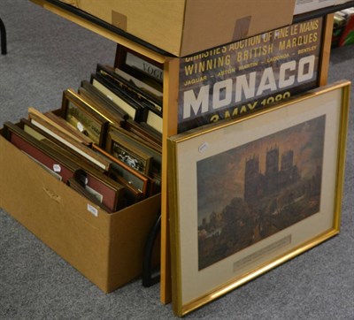 Lot 1086 - A quantity of advertising mirrors, prints etc