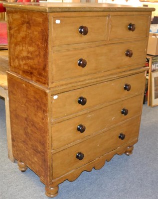 Lot 1087 - A Victorian painted blanket box on chest