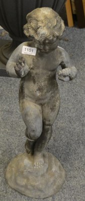 Lot 1101 - A lead figure of a putto