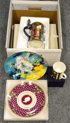 Lot 1126 - A Villeroy & Boch snow maiden, Doulton plates after Le Roy Neiman, Worcester Millennium plate...