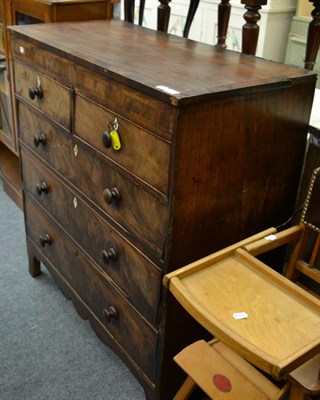 Lot 1175 - A George III mahogany four height chest of drawers