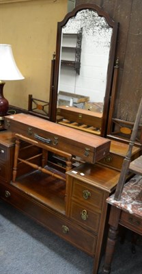 Lot 1186 - A marble top washstand and a mirror back dressing table