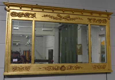 Lot 1213 - A Regency gilt sectional over mantel mirror