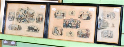 Lot 1222 - R Seymour published by T McLean, ";Omnibus"; a set of four coloured lithographs, 26cm by 35cm