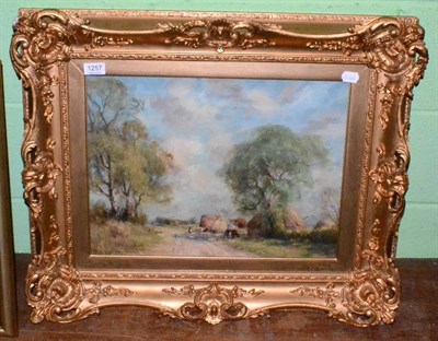 Lot 1257 - D D Tindal, The Farm Road, gilt frame, oil on canvas, SD??? 1908