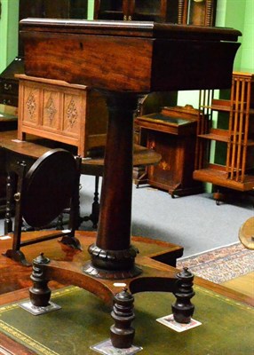 Lot 1308 - A Regency mahogany caddy on stand