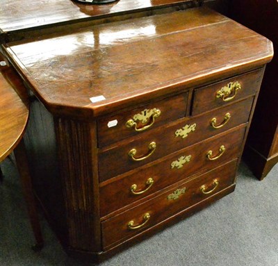 Lot 1312 - A Georgian oak chest of drawers