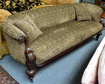 Lot 1328 - Victorian mahogany framed low Chesterfield sofa re-upholstered in Coalfax & Fowler 'Wilde' fabric