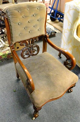 Lot 1343 - George III wing back armchair