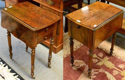 Lot 1347 - A pair of 19th century walnut bedside tables