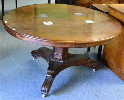 Lot 1355 - A 19th century mahogany circular breakfast table