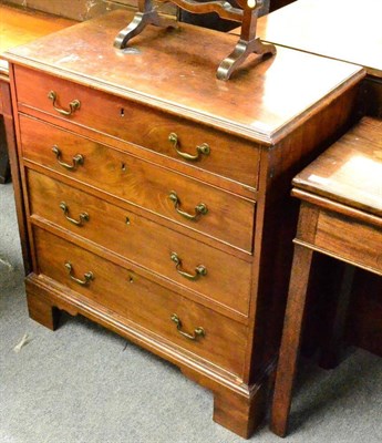 Lot 1357 - George III mahogany four height chest of drawers