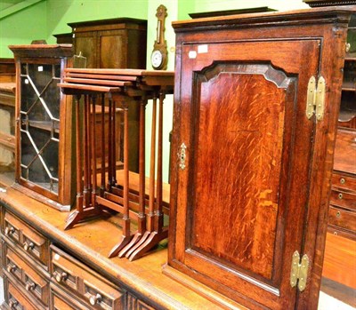 Lot 1370 - Two oak corner cupboards