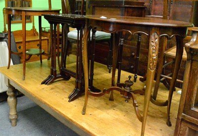 Lot 1375 - Two occasional tables and a nest of tables