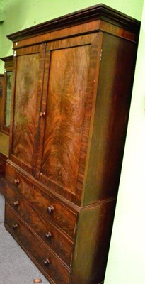 Lot 1388 - A Victorian mahogany linen press