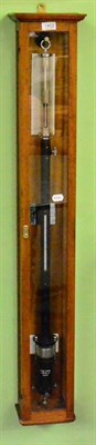 Lot 1402 - F Darton & Co Ltd fortin stick barometer in glazed mahogany case