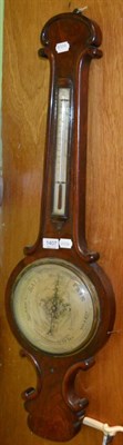 Lot 1407 - A rosewood banjo barometer inscribed S Holdsworth & Sons, New Wells, Nr Wakefield