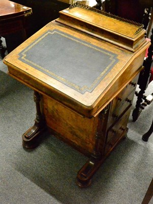 Lot 1412 - A Victorian walnut davenport