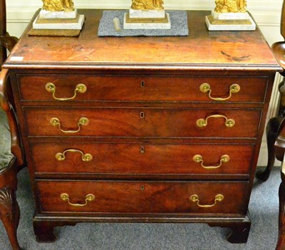 Lot 1420 - George III mahogany four height chest of drawers