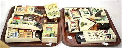 Lot 32 - A collection of twelve Hazel ceramics shop front wall plaques (on two trays)