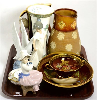 Lot 36 - Group of ceramics to include Carlton Ware Rouge Royale, Crown Devon, Nao and Doulton Lambeth