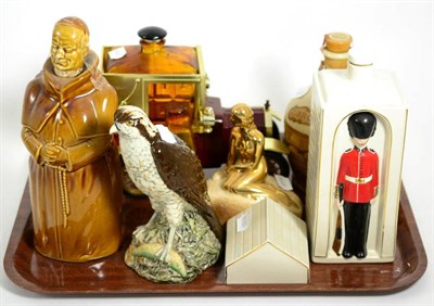 Lot 46 - Beneagles ";Osprey"; Whisky flagon and four other novelty whisky decanters