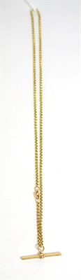 Lot 105 - A belcher chain necklace and T-bar