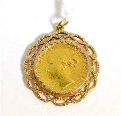 Lot 106 - An 1819 sovereign in a frame