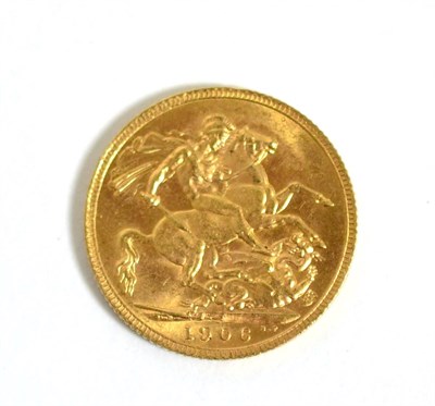 Lot 128 - An Edwardian VII 1906, gold sovereign