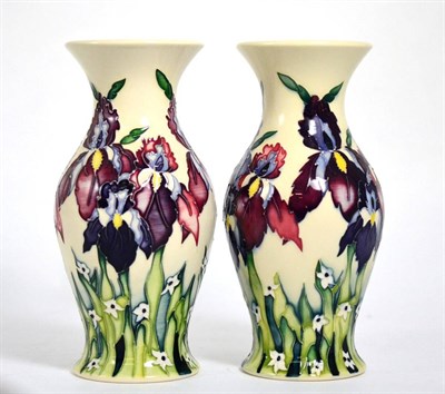 Lot 133 - A pair of Duet pattern Moorcroft pottery vases, boxed