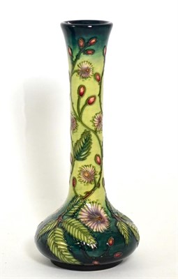 Lot 135 - Fiji pattern Moorcroft vase, boxed