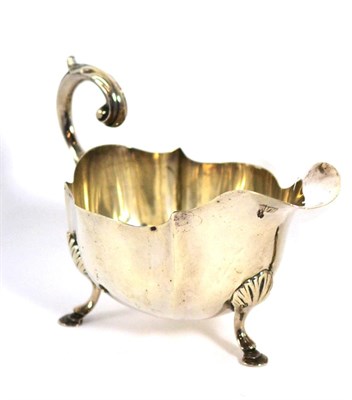 Lot 147 - Silver sauce boat