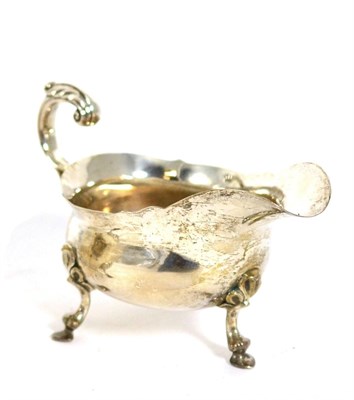 Lot 151 - Silver sauce boat