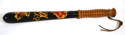 Lot 180 - A Victorian painted wood police truncheon