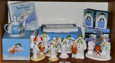 Lot 218 - A group of eight Coalport The Snowman figures and groups; together with other The Snowman...