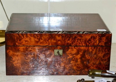 Lot 233 - A Victorian burr walnut writing slope